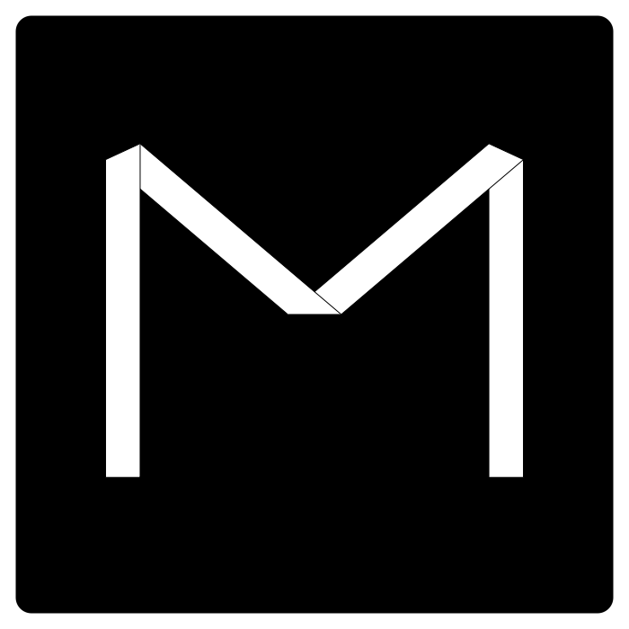 An animated letter M looking like an envelope.