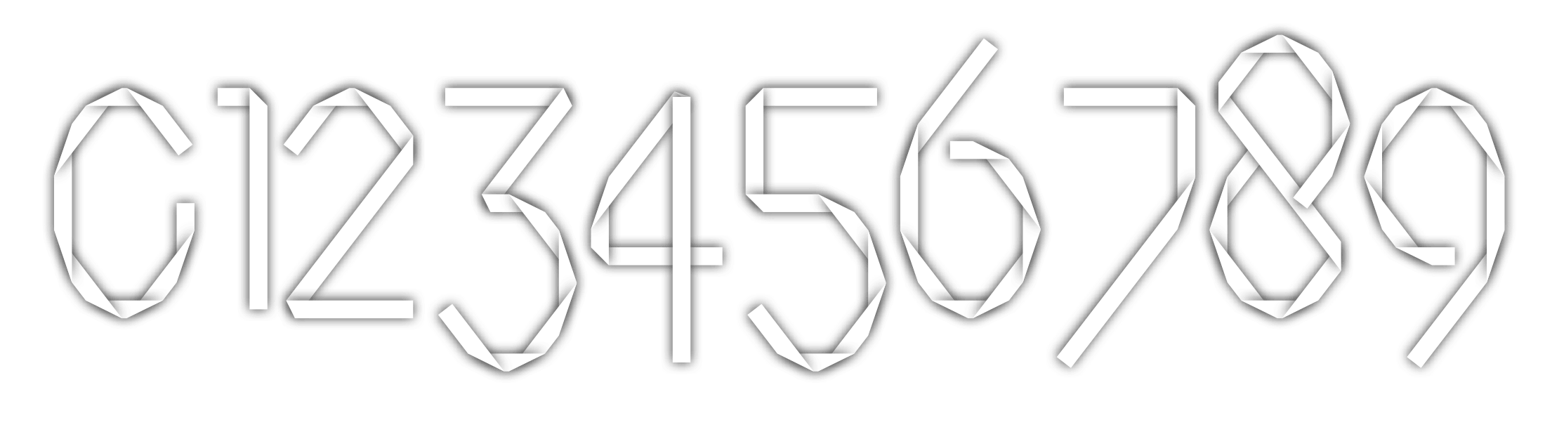 The numbers zero to nine.