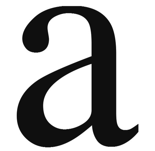 The letter ‘a’ merged to the left and to the right.